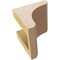 Ekena Millwork 4"W x 4"D x 4"H Wide Legacy Rough Cedar Woodgrain TimberThane Corbel, Primed Tan CORUR04X04X04LGYRCPR - alternate 2